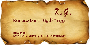 Kereszturi György névjegykártya