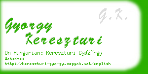 gyorgy kereszturi business card